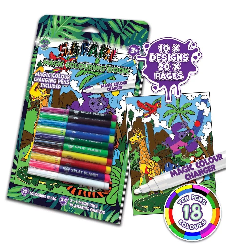 Splat Planet magiška spalvinimo knygelė SAFARI