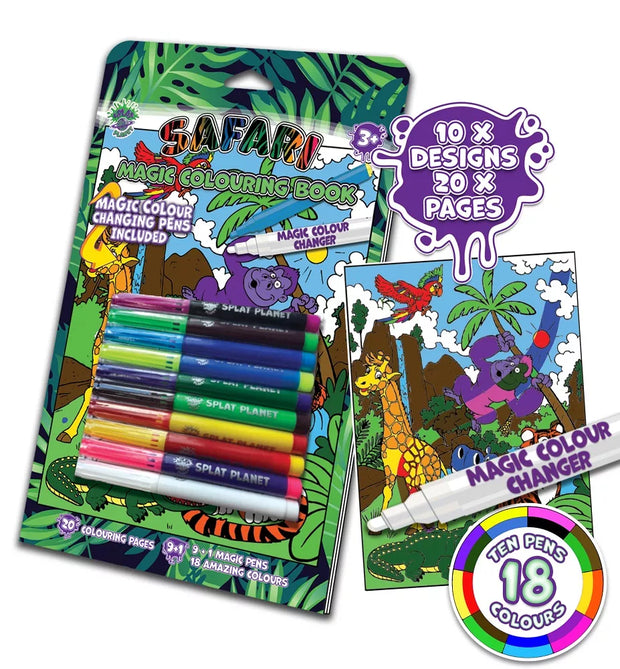 Splat Planet magiška spalvinimo knygelė SAFARI