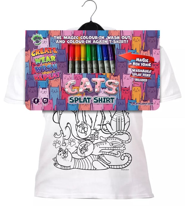 Splat Planet marškinėliai su flomasteriais, Katinėliai