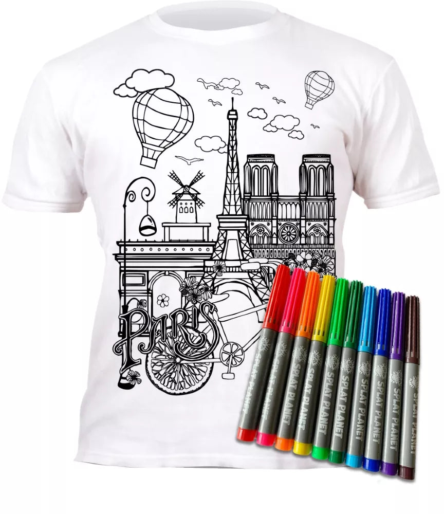 Splat Planet marškinėliai su flomasteriais, Paryžius