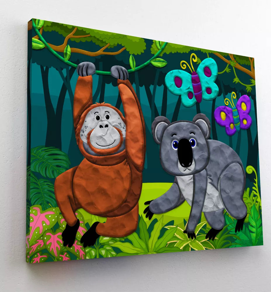 Splat Planet paveikslas iš modelino, Džiunglės 30x40cm