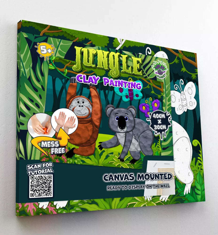 Splat Planet paveikslas iš modelino, Džiunglės 30x40cm