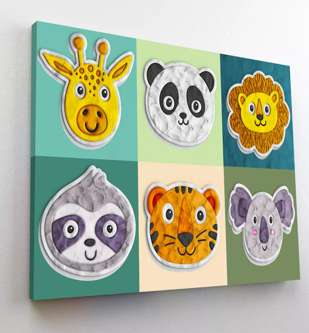 Splat Planet paveikslas iš modelino, Gyvūnėliai 30x40cm