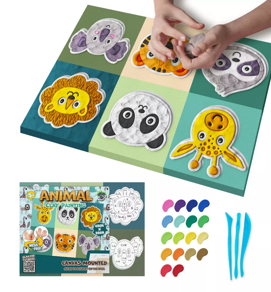 Splat Planet paveikslas iš modelino, Gyvūnėliai 30x40cm