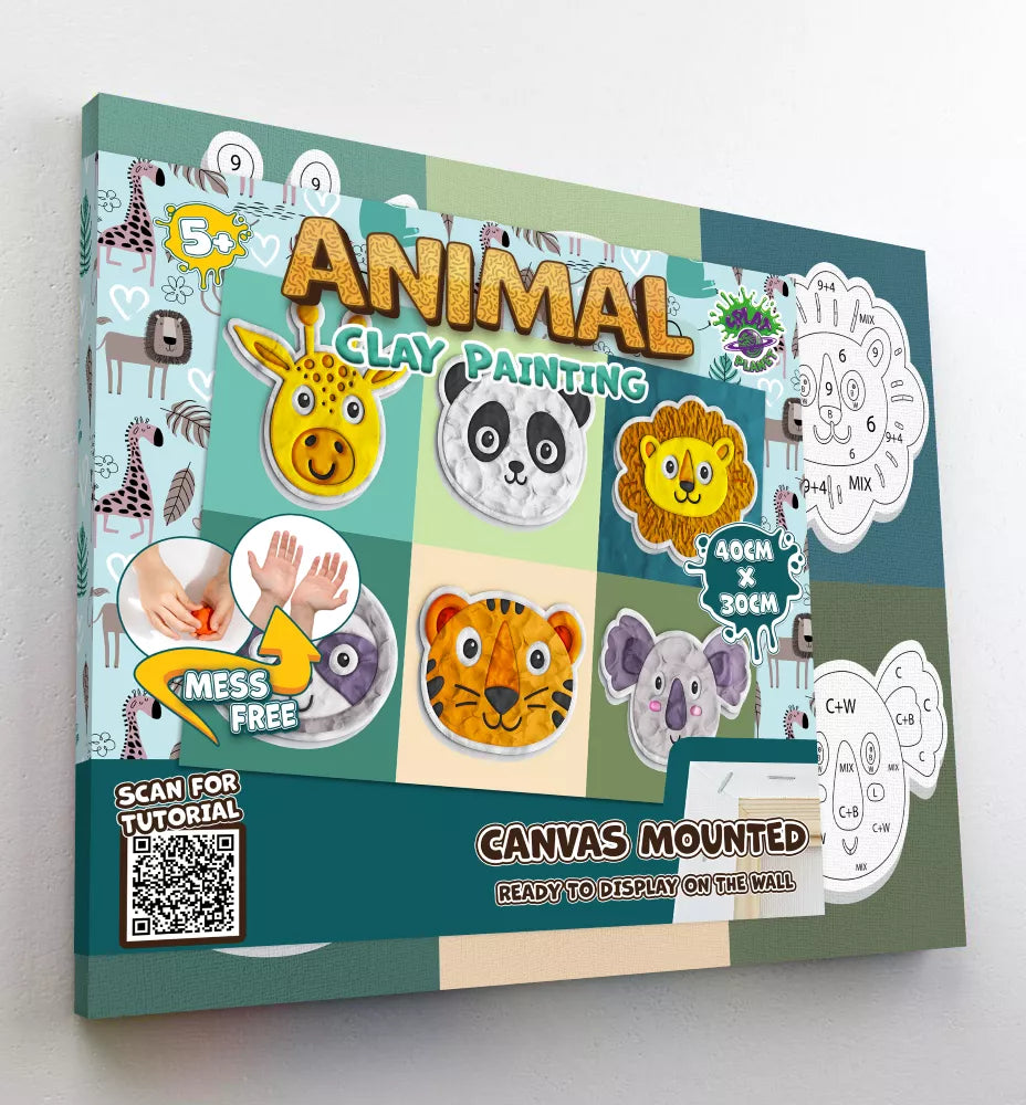 Splat Planet paveikslas iš modelino, Gyvūnėliai 30x40cm