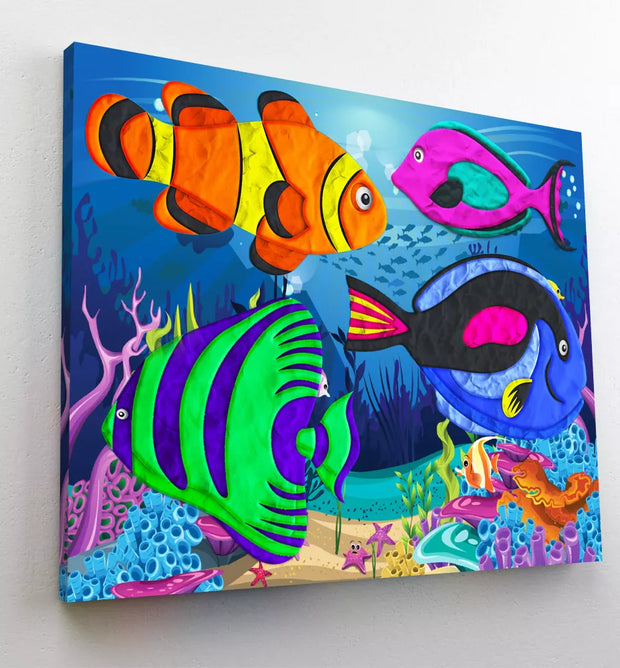 Splat Planet paveikslas iš modelino, Jūra 30x40cm