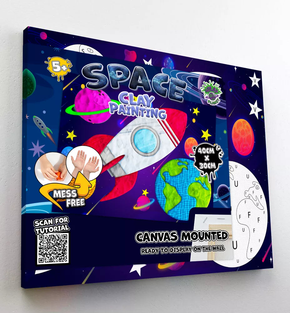 Splat Planet paveikslas iš modelino, Kosmosas 30x40cm