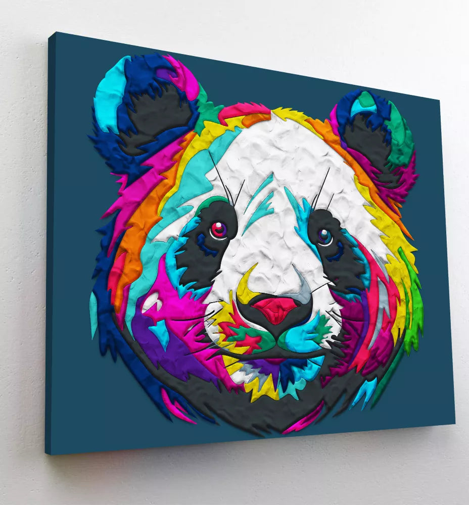 Splat Planet paveikslas iš modelino, Panda 30x40cm