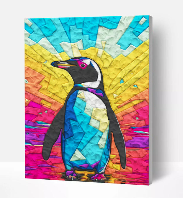 Splat Planet paveikslas iš modelino, Pingvinas 30x40cm