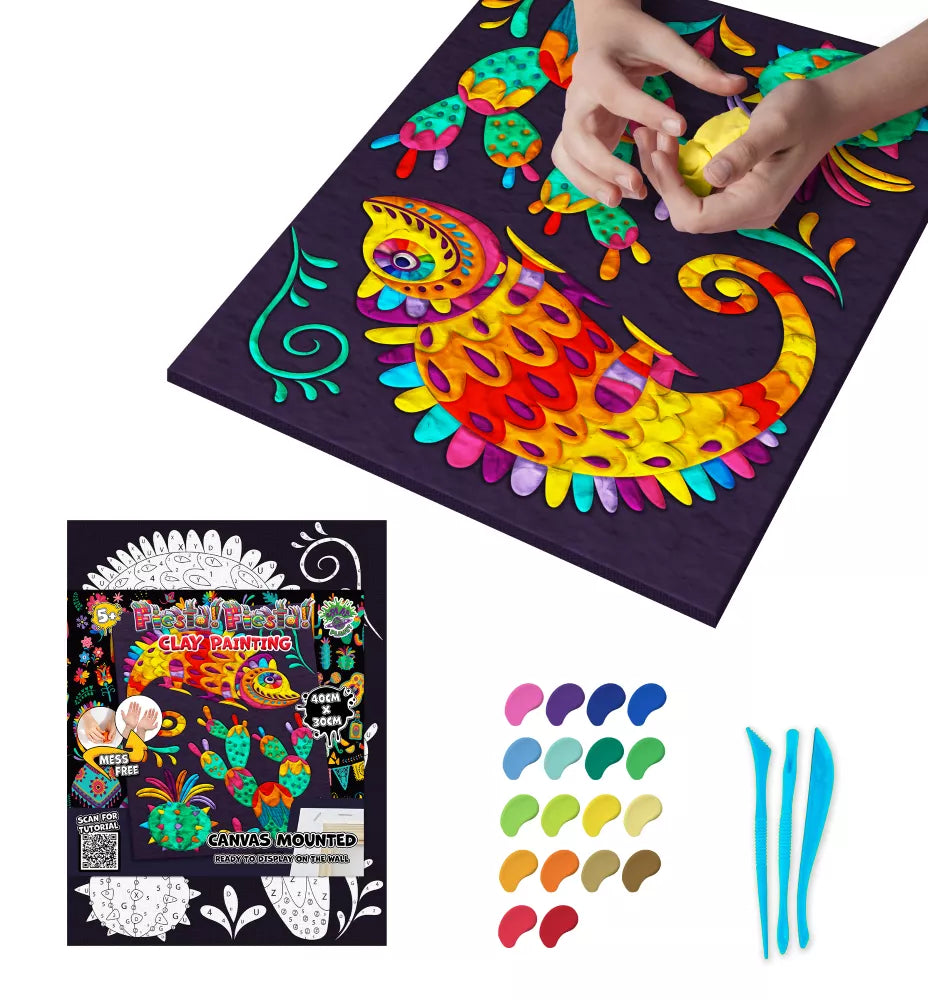 Splat Planet paveikslas iš modelino, Šventė 30x40cm