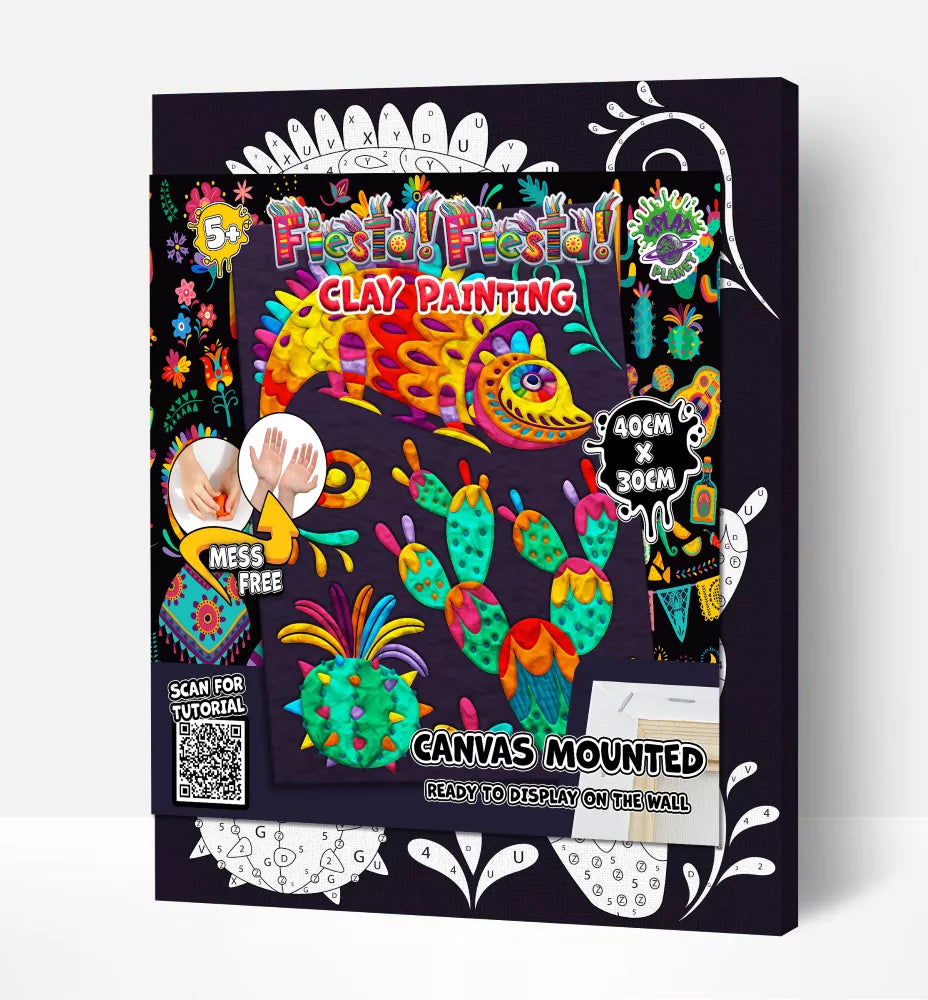 Splat Planet paveikslas iš modelino, Šventė 30x40cm