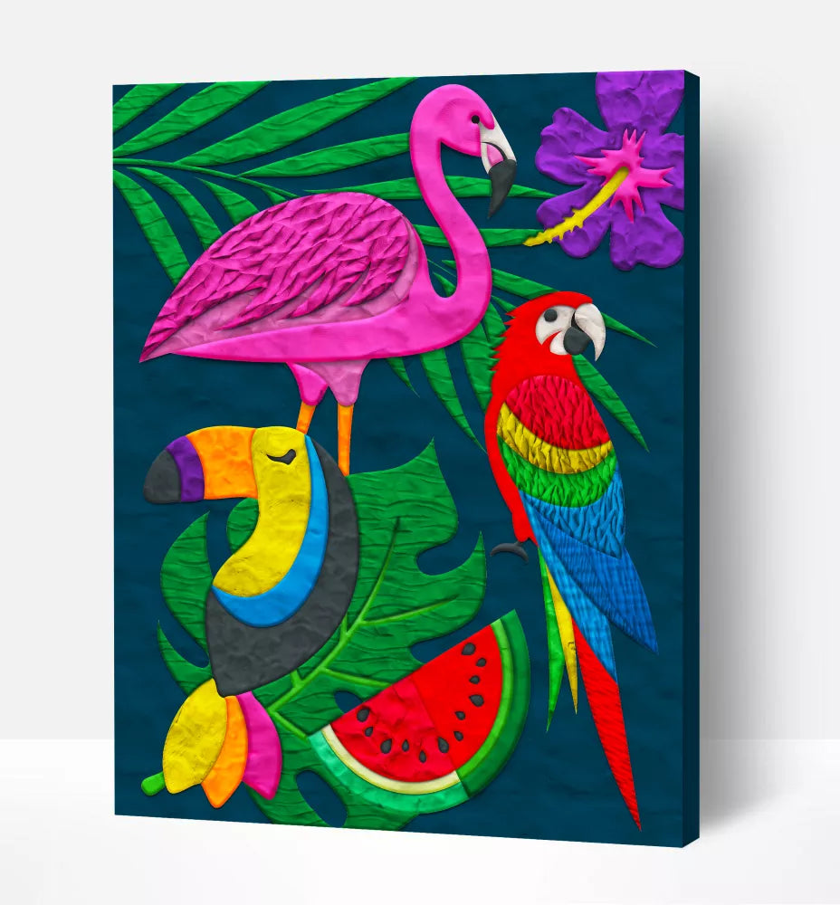 Splat Planet paveikslas iš modelino, Tropikai 30x40cm