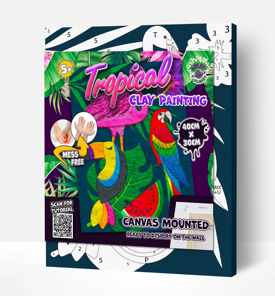 Splat Planet paveikslas iš modelino, Tropikai 30x40cm