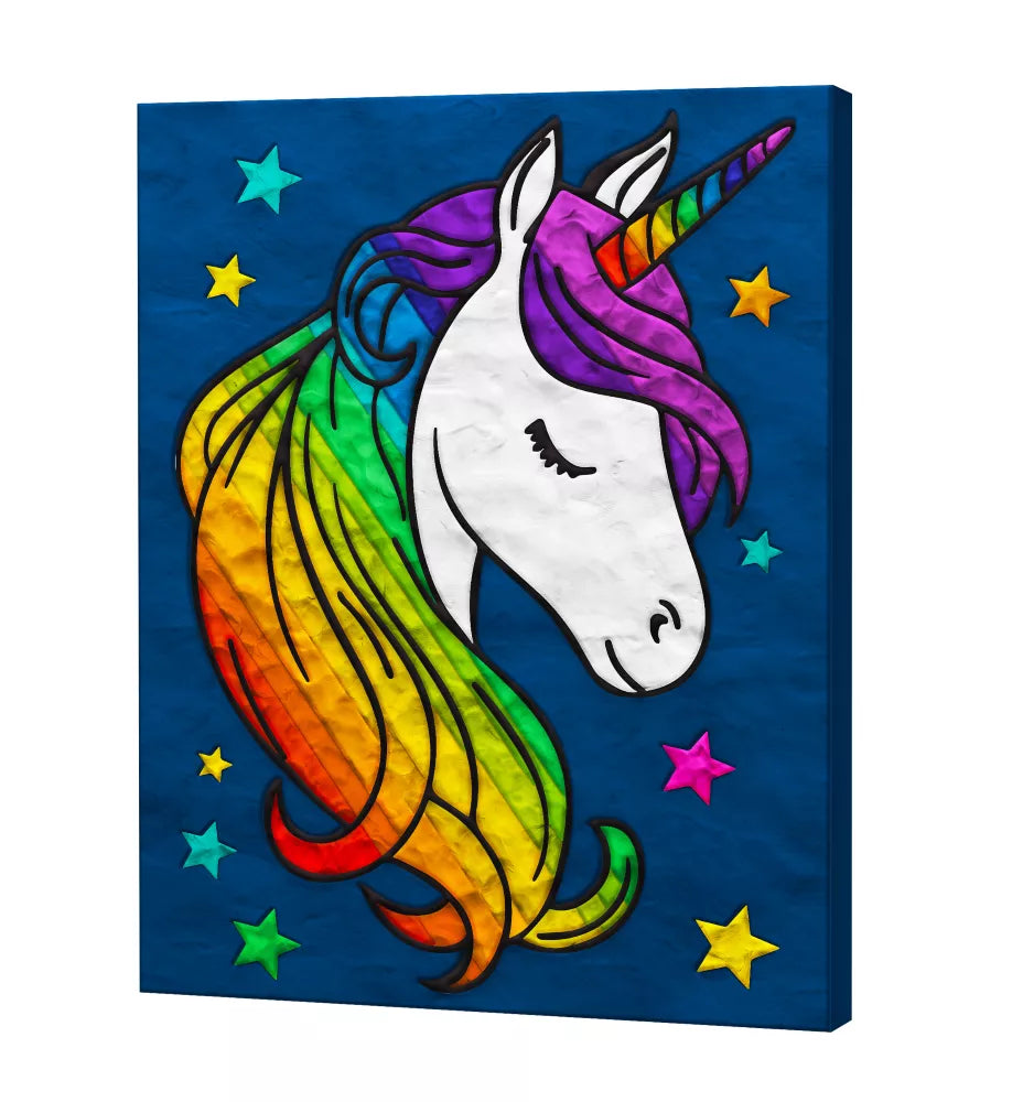 Splat Planet paveikslas iš modelino, Vienaragis 30x40cm