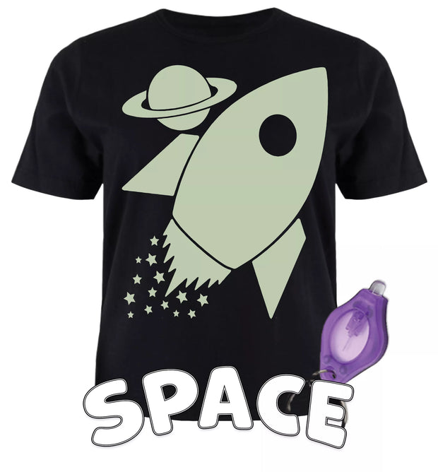 Splat Planet šviečiantys tamsoje marškinėliai, Kosmose