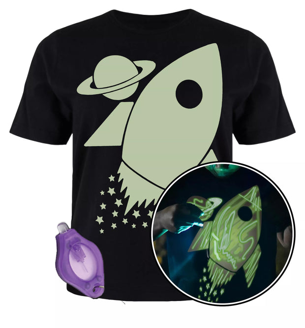 Splat Planet šviečiantys tamsoje marškinėliai, Kosmose