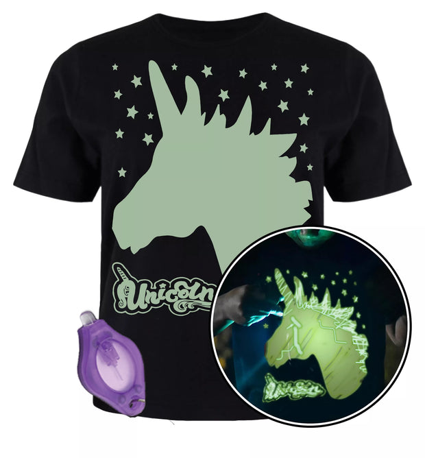 Splat Planet šviečiantys tamsoje marškinėliai, Vienaragis