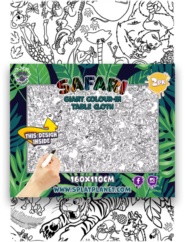 Splat Planet spalvinimo staltiesės, Safari 2 vnt.