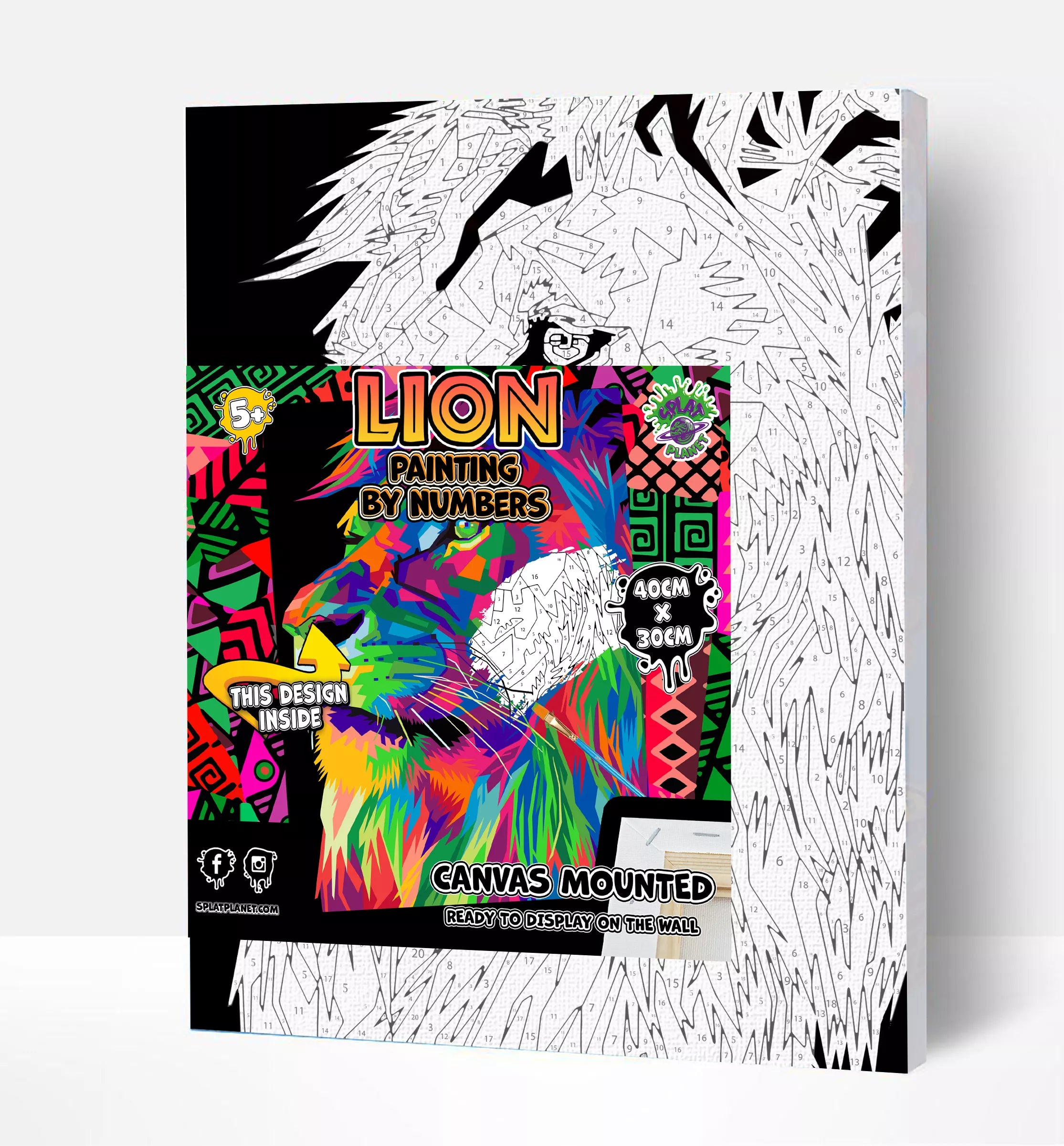 Splat Planet tapyba pagal skaičius, LIŪTAS 30x40 cm