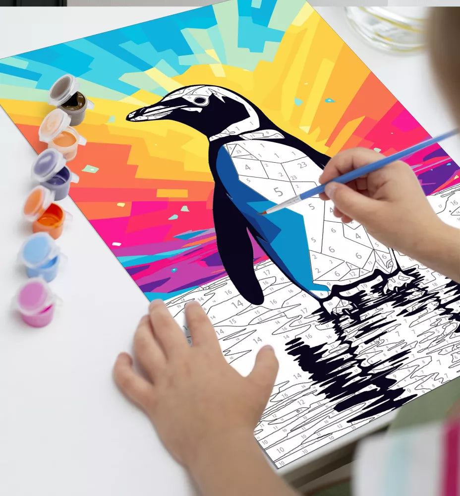 Splat Planet tapyba pagal skaičius, PINGVINAS 30x40 cm