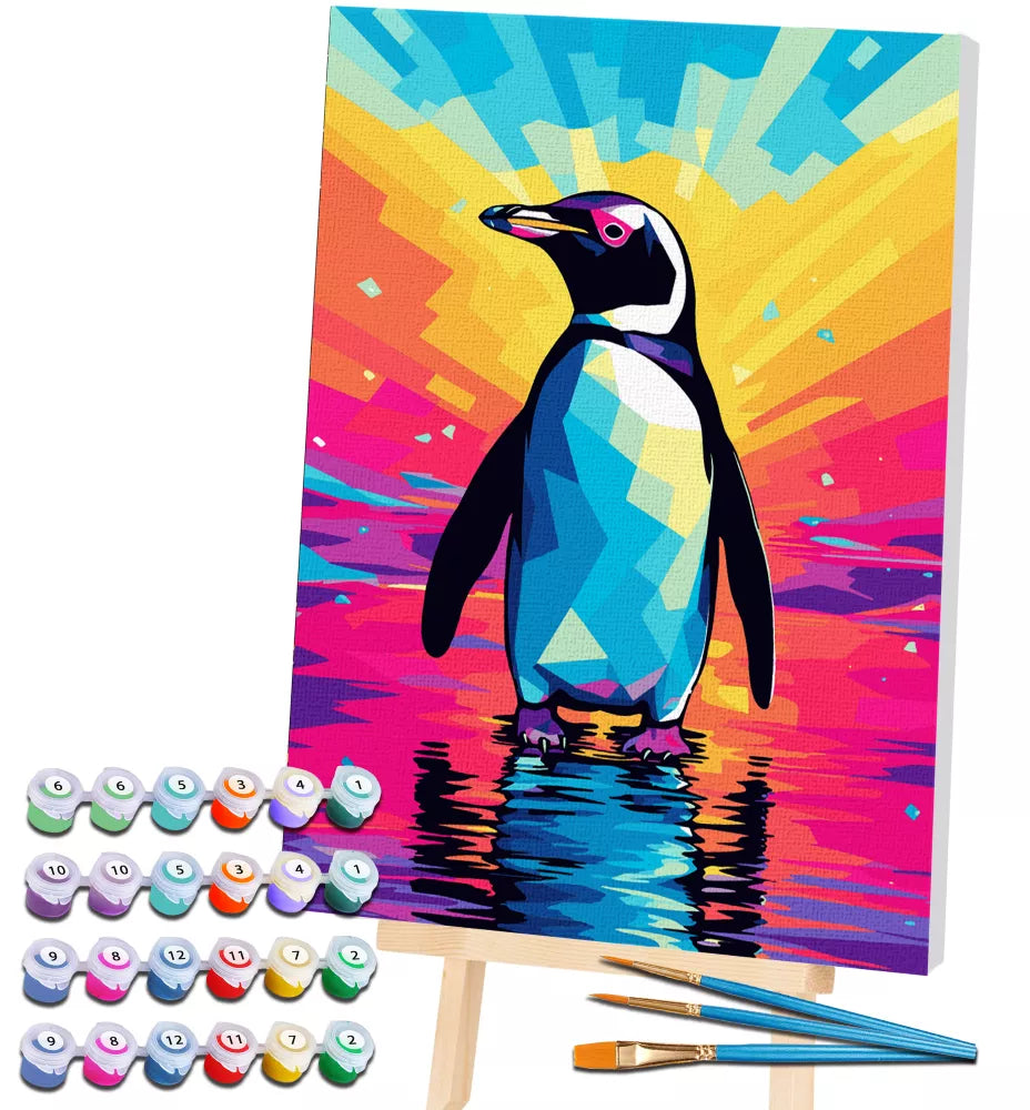 Splat Planet tapyba pagal skaičius, PINGVINAS 30x40 cm