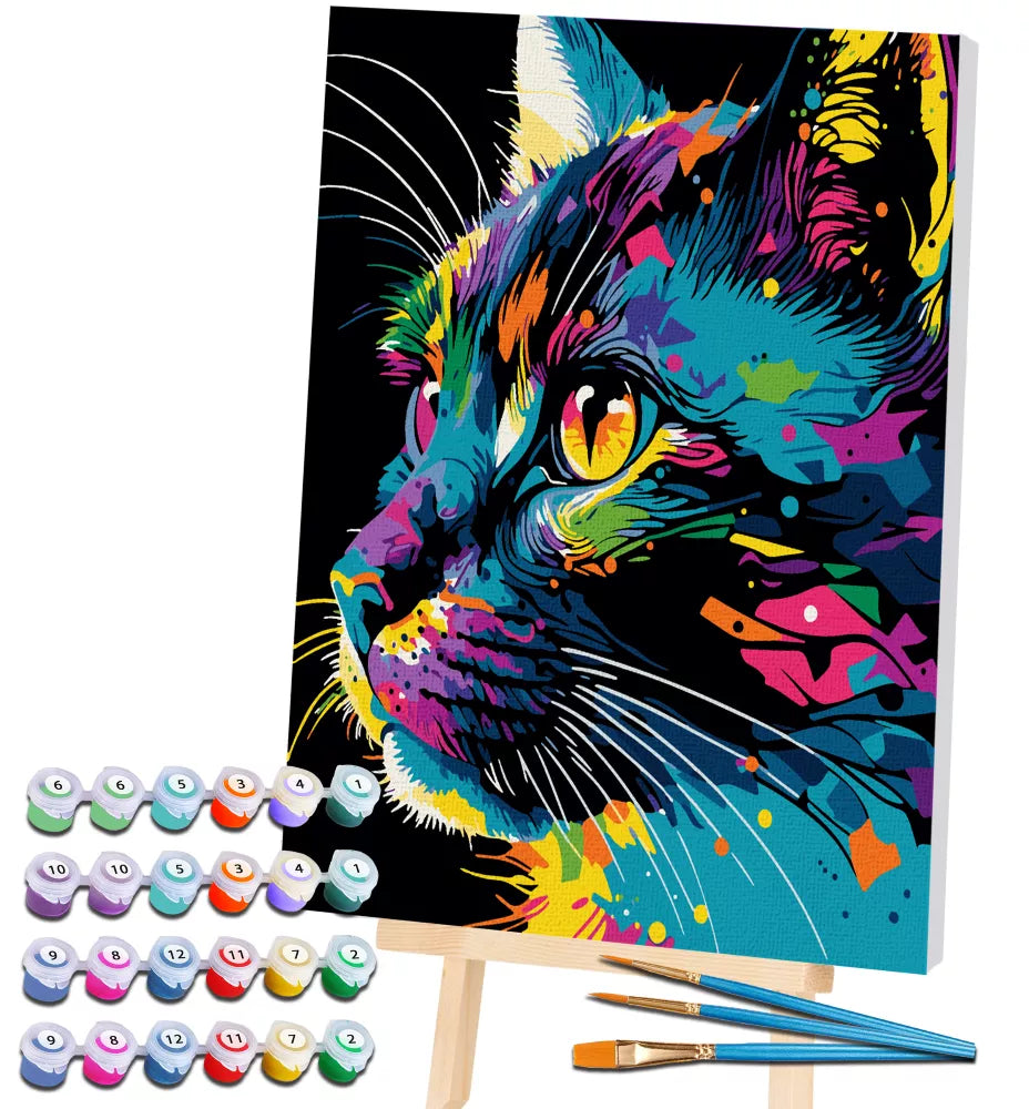 Splat Planet tapyba pagal skaičius, RYŠKI KATYTĖ 30x40 cm