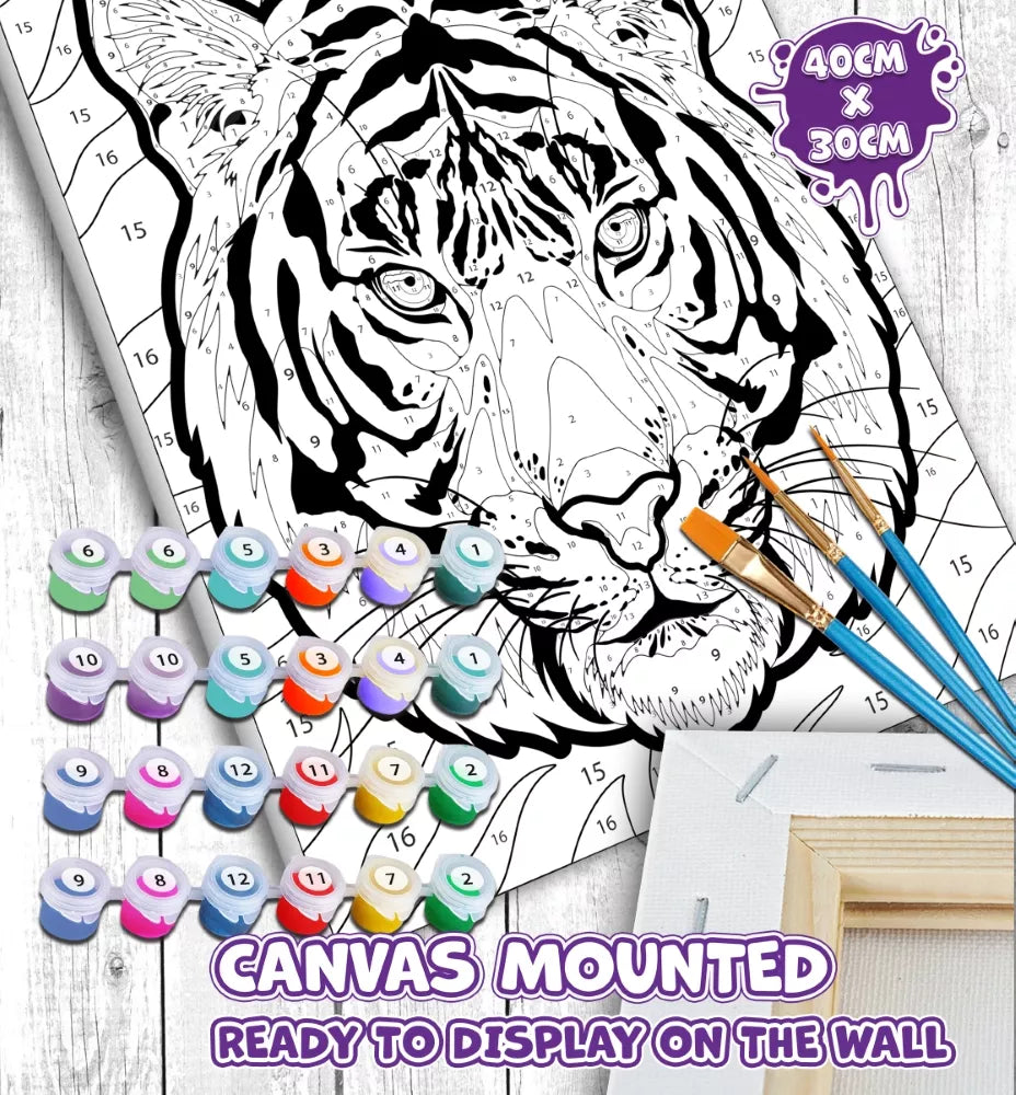 Splat Planet tapyba pagal skaičius, TIGRAS 30x40 cm