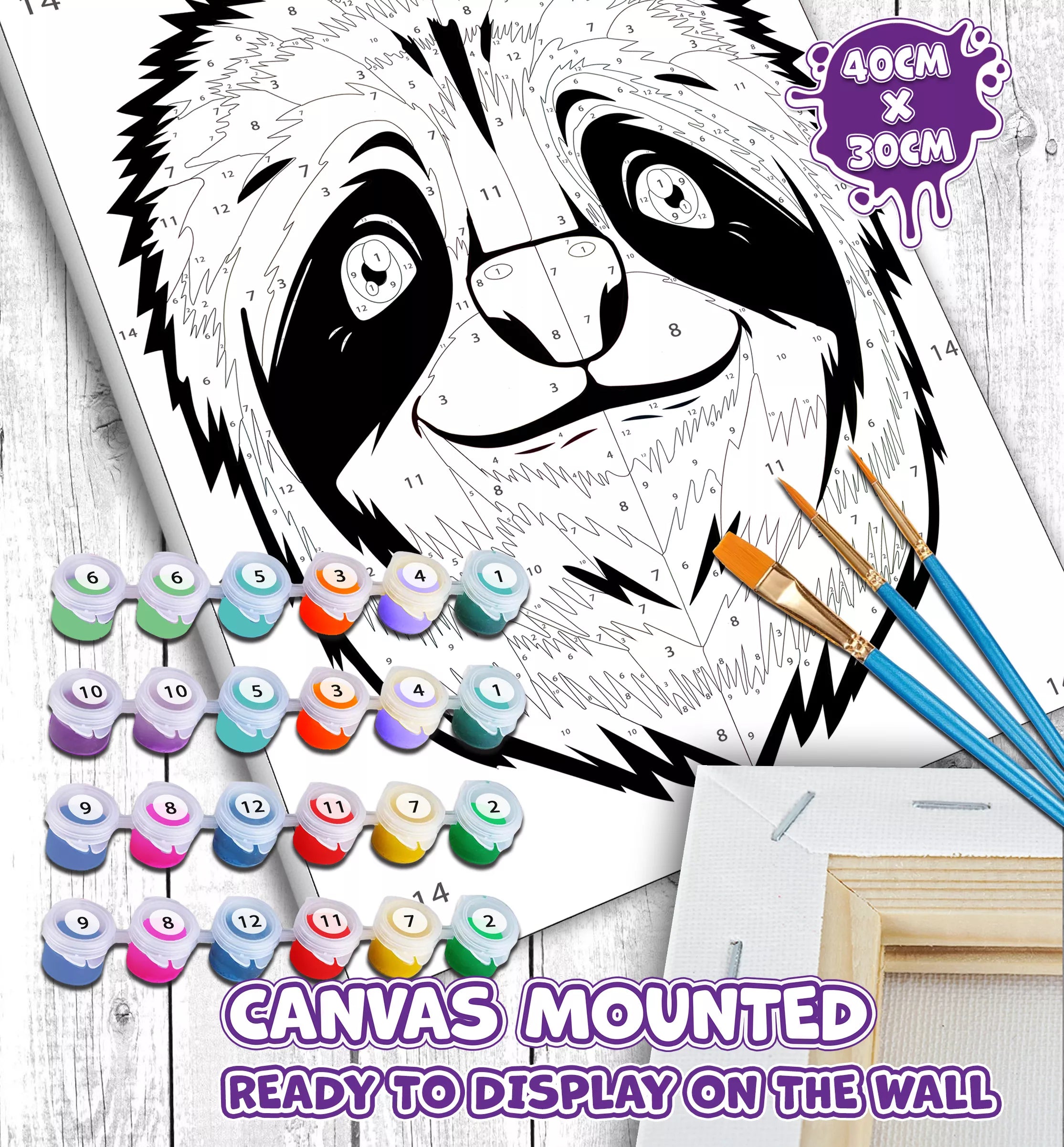 Splat Planet tapyba pagal skaičius, TINGINYS 30x40 cm