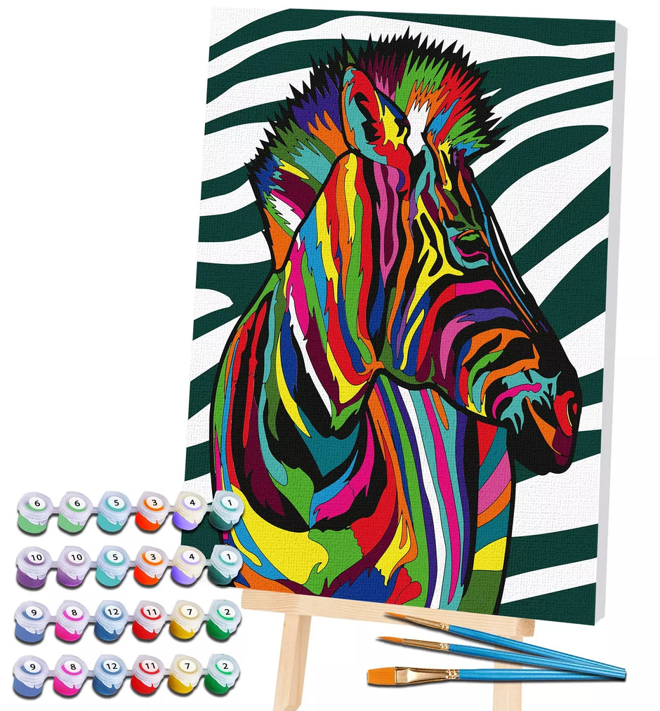 Splat Planet tapyba pagal skaičius, ZEBRAS 30x40 cm