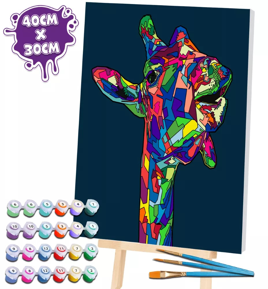 Splat Planet tapyba pagal skaičius, ŽIRAFA 30x40 cm